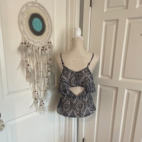 Charlotte Russe Sheer Zebra Print Cami Blouse with Adjustable Straps – Size M - Picture 4 of 15